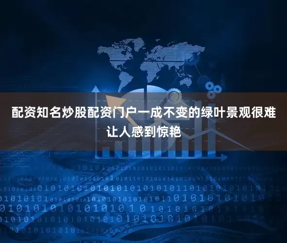 配资知名炒股配资门户一成不变的绿叶景观很难让人感到惊艳