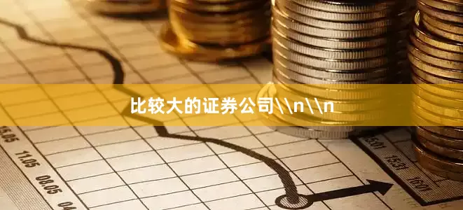 比较大的证券公司\n\n